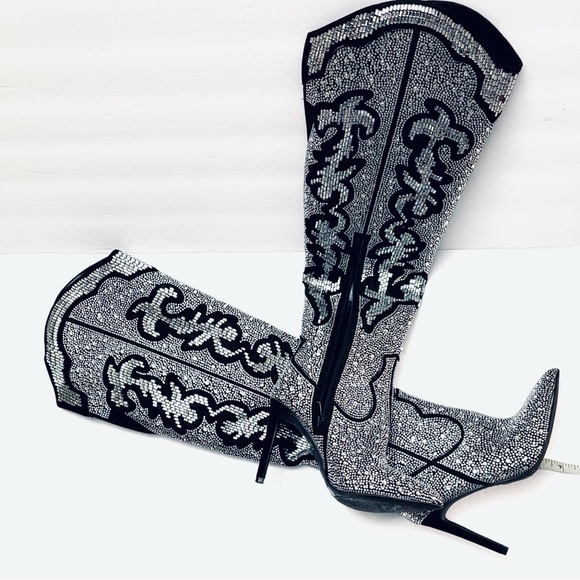 INC Womens Iresa 4 Rhinestone Over-The-Knee Boots Size 5 - Picture 8 of 10